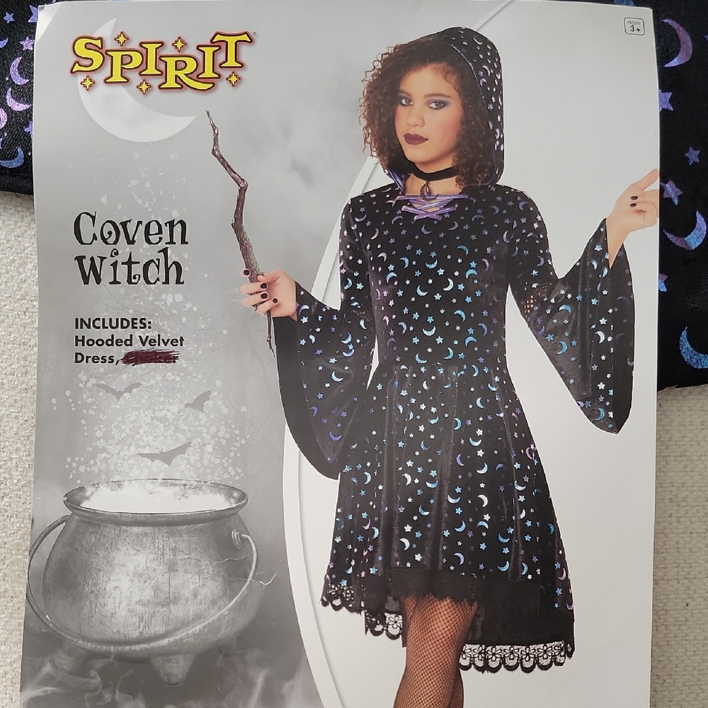 Spirit Coven Witch Kids Costume - Black and Blue
